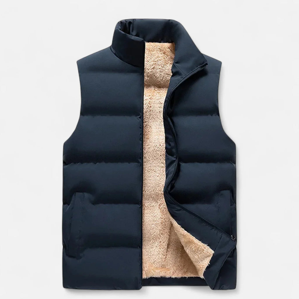 Gilet d’hiver en laine d’agneau pour homme
